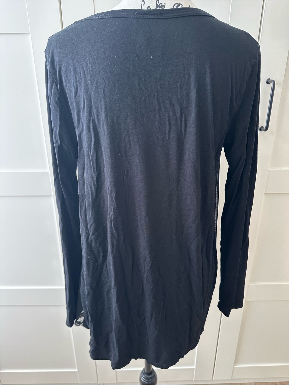 VOCAL -SEXY Black Top with SHEER SIDE PANELS. Fits Like a LARGE. - Picture 6 of 12